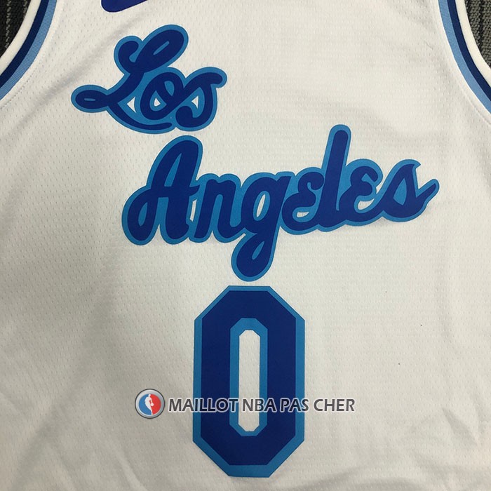 Maillot Los Angeles Lakers Russell Westbrook NO 0 Classic 2019-20 Blanc